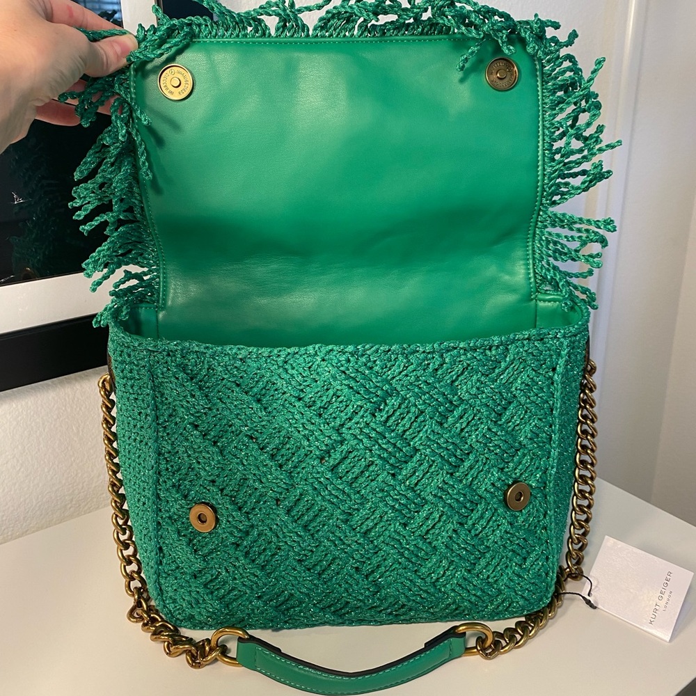 NWT‎ Kurt Geiger Crochet Kensington Shoulder Bag - Picture 8 of 11